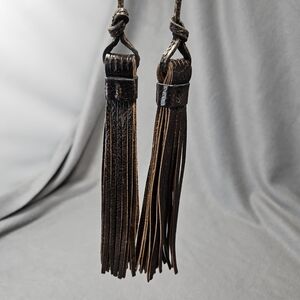 Patricia Nash Brown Leather Tassel Key Holder